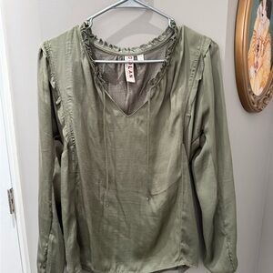 Anthropologie Dolan Olive Green Women's Top-XS